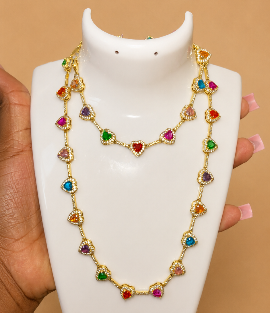 Rainbow heart set