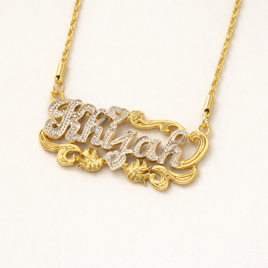 Custom two tone necklace