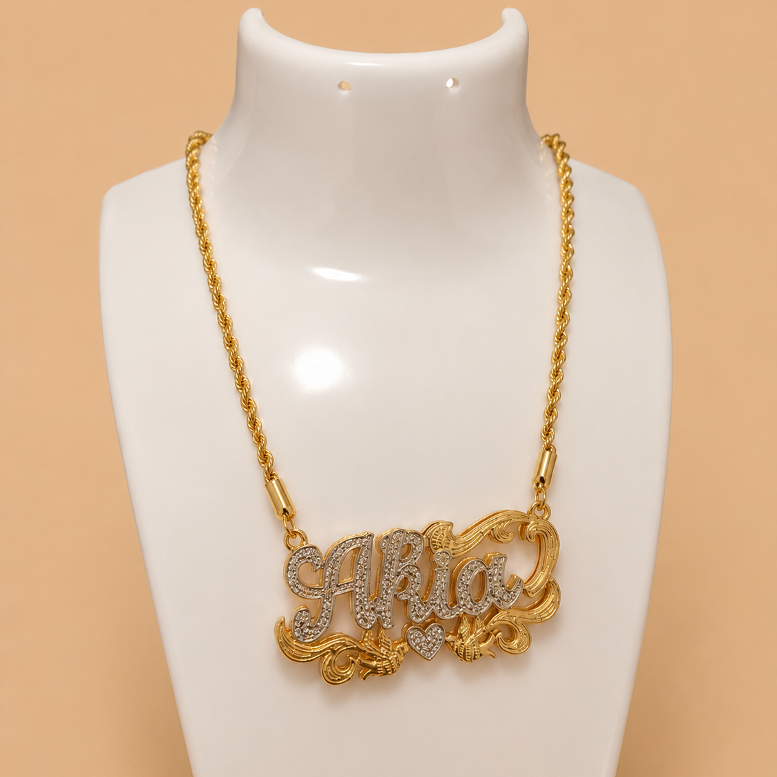 Custom two tone necklace