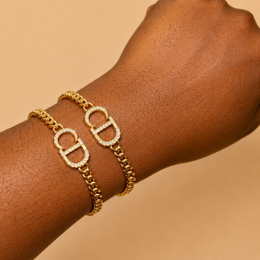 Gold “CD” bracelet
