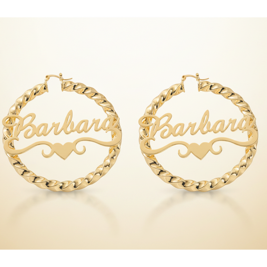 Custom Name Hoop Earrings